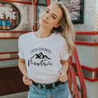 Женская летняя футболка с надписью Faith Can Move Mountain
