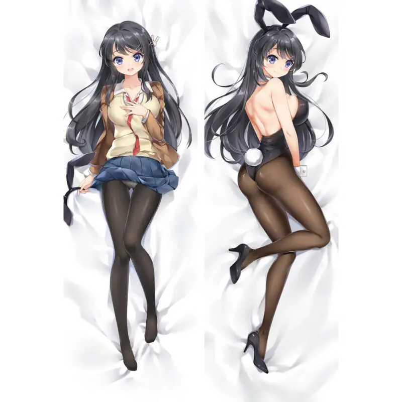Seishun Buta Yarou Sakurajima Mai аниме дакимакура обнимающая Подушка Чехол 59 наволочка