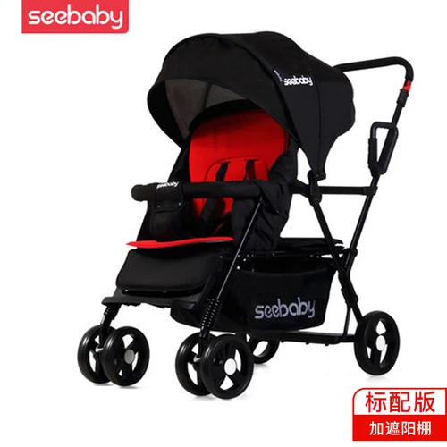 Seebaby/Новинка года; легкие детские коляски-двойняшки; можно лежать и лежать; детская коляска с двумя сиденьями; детская коляска; От 0 до 7 лет - Цвет: 2019Standard edition