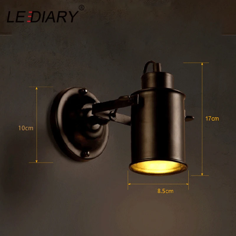 LEDIARY Лофт антикварный Точечный светильник настенный американский Ретро Железный