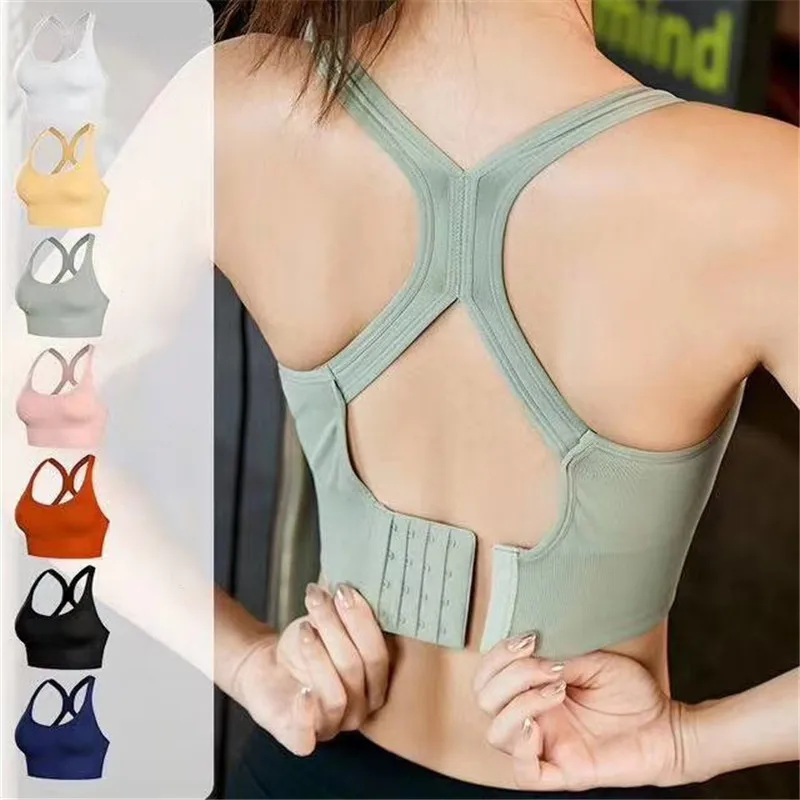 

Sports Bra High Impact Support Woman Push-up Sexy Beautiful Back Yoga Padded Crop Top Workout Gym Running Underwear Bra
