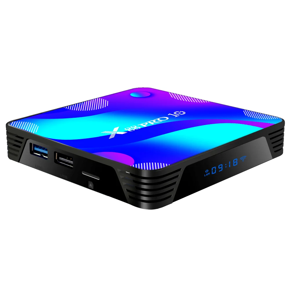 Приставка Смарт-ТВ X88 Pro 10 Android 4 + 64 ГБ BT4.0 2 ГГц/5 8 ГГц | Электроника