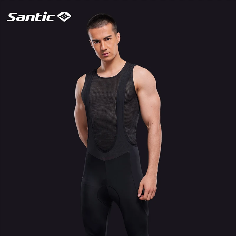 Santic Summer Men Bib Shorts Cycling Shorts 3D Padded Cycling MTB Shorts Road Bicycle Middle-distance Bike Clothing Asian Size
