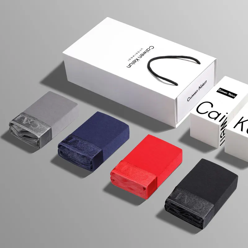 CaiwenKelun Cotton Boxer Homme Brand Underpants Male Panties Breathable Shorts U Convex Pouch Plus Size M-3XL Mens Underwear