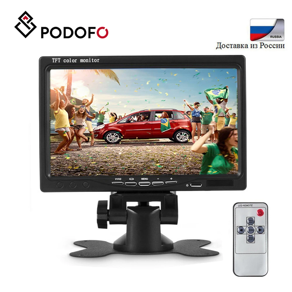 Podofo 7 &quotTFT цветной ЖК подголовник Автомобильный парковочный монитор заднего вида