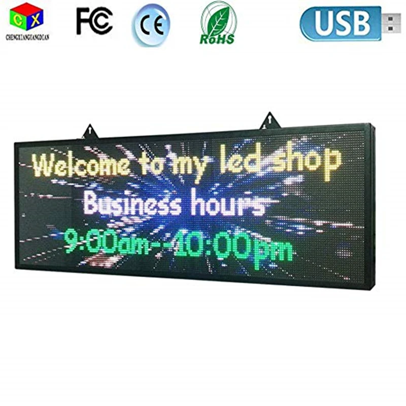 Полноцветный P5 Крытый RGB светодиодный HD знак изображения Перемещение прокрутка