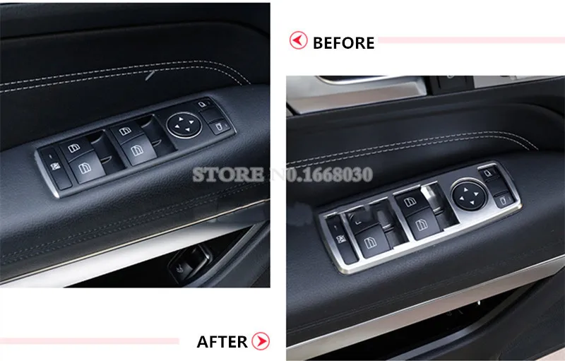 Внутренний подлокотник переключатель окон отделка крышка 5 шт. для Benz E Class Coupe W207