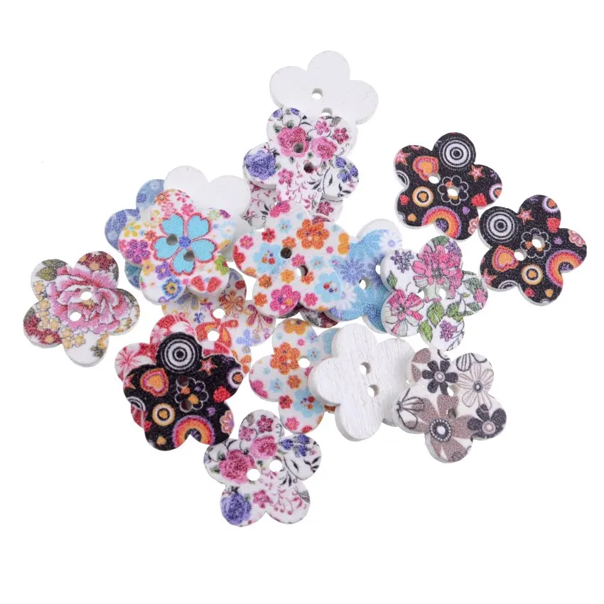 Бесплатная доставка розничная продажа 20 шт. рандомные Цветочные пуговицы с 2