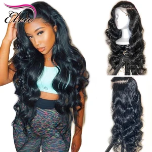 Поддельные головы парик 13x6 Синтетические волосы на кружеве человеческих волос парики для чернокожих Для женщин Волосы Remy бразильские волнистые волосы Синтетические волосы на кружеве парик с детскими волосами Elva