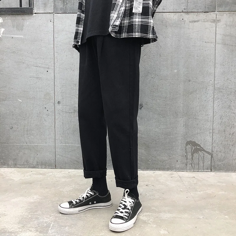 Джинсы мужские облегающие повседневные брюки из денима прямые штаны свободного