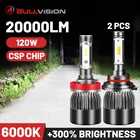 20000Lm светодиодный светильник H11 для авто 9005 HB3 лед лампы 9006 HB4 автомобильная лампа H8 H9 туман светильник супер яркий Turbo головной светильник s 120W Csp 12V