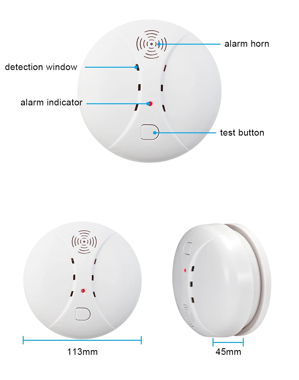 Домашняя безопасность беспроводная сигнализация детектор дыма для домашняя