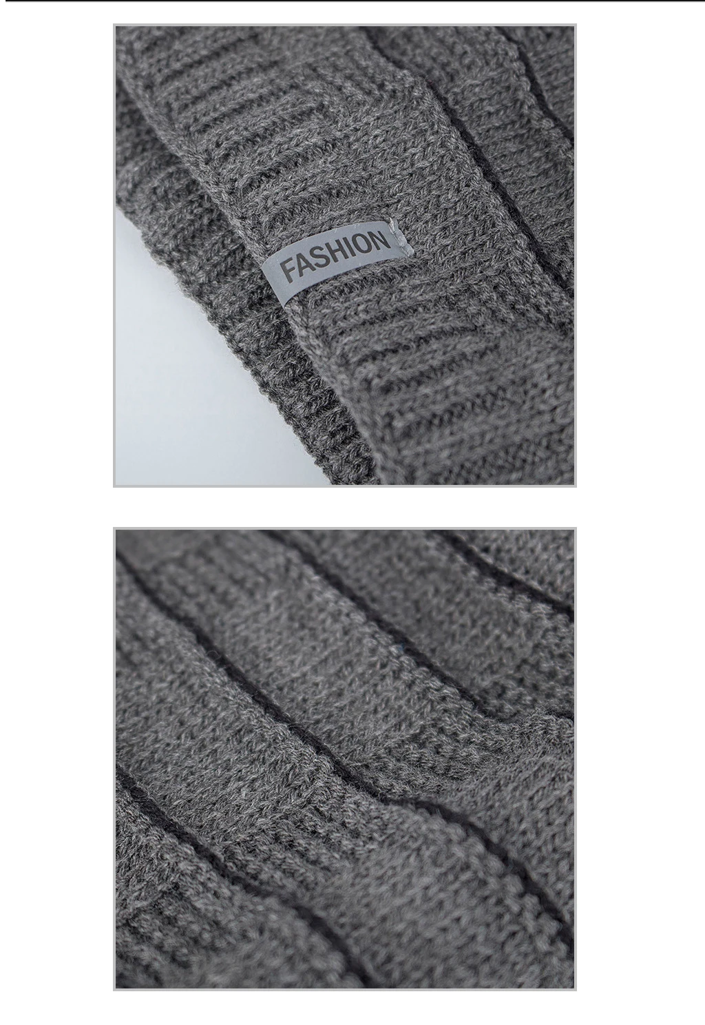 Fashion Staircase texture Winter Warm Knitted Hat Skullies Beanies For Men Women Bonnet Caps Gorros Male Solid Plus velvet Hat