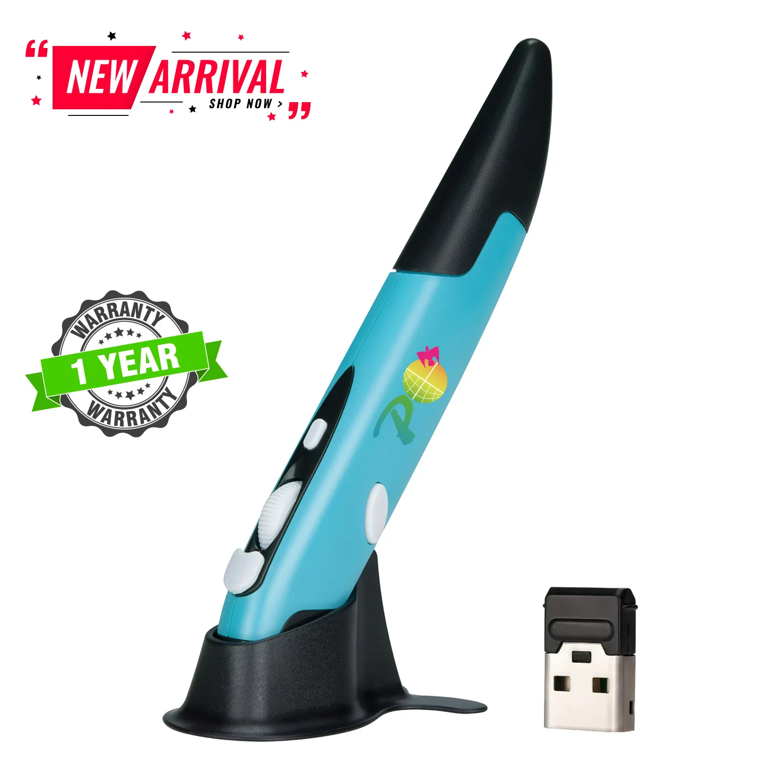 2 4G Мышь Беспроводной оптическая ручка воздушная регулируемый 500 / 1000 Точек на