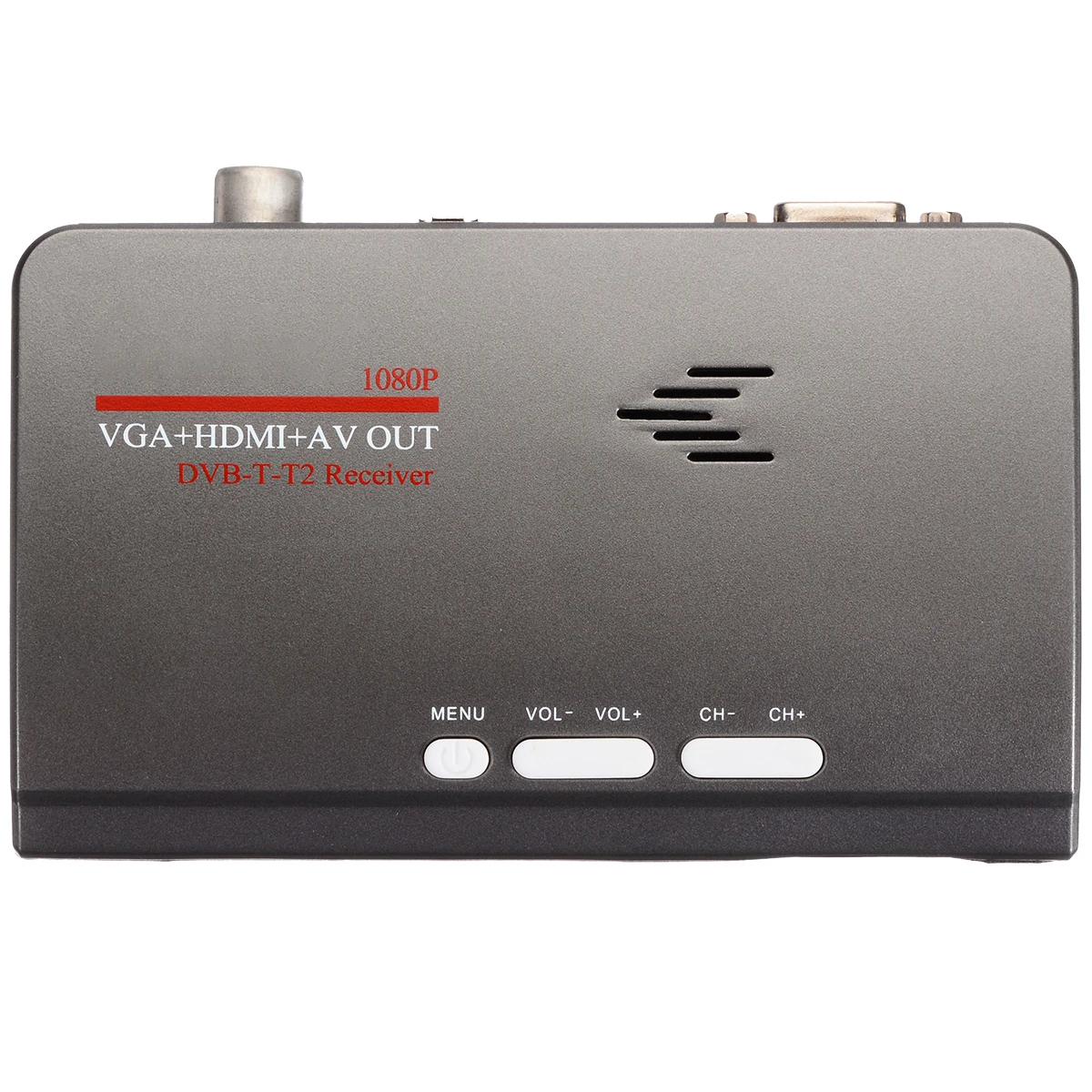 Mewest 1 шт. HD 1080P с VGA версией DVB T/T2 ТВ приставка черный AV CVBS цифровой ресивер пульт