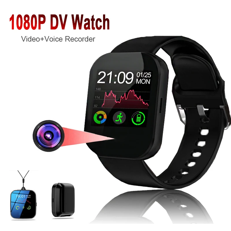 Новое поступление носимый 1080P HD-камера умные часы браслет диктофон видео