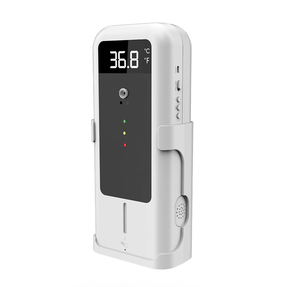 

2020 new product Non-contact Human Body Automatic Temperature Measurement induction and Hand Sanitizer Dispenser aio machine