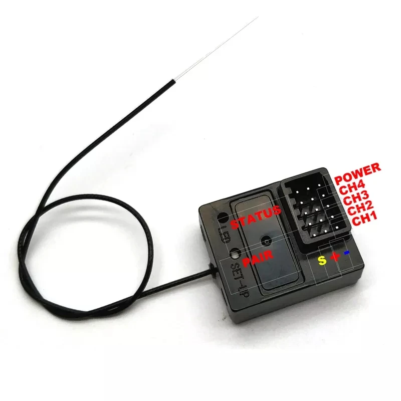 Receptor para Sanwa DasMikro FH3 FH4, superficie de 4 canales, Compatible con piezas de coche de carreras RC-1