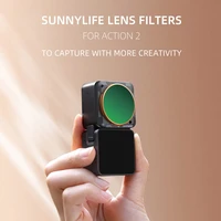 4pcs sunnylife camera filter lens for dji osmo action 2 ndplmcuvcpl optical glass replacement hd photography equipment part