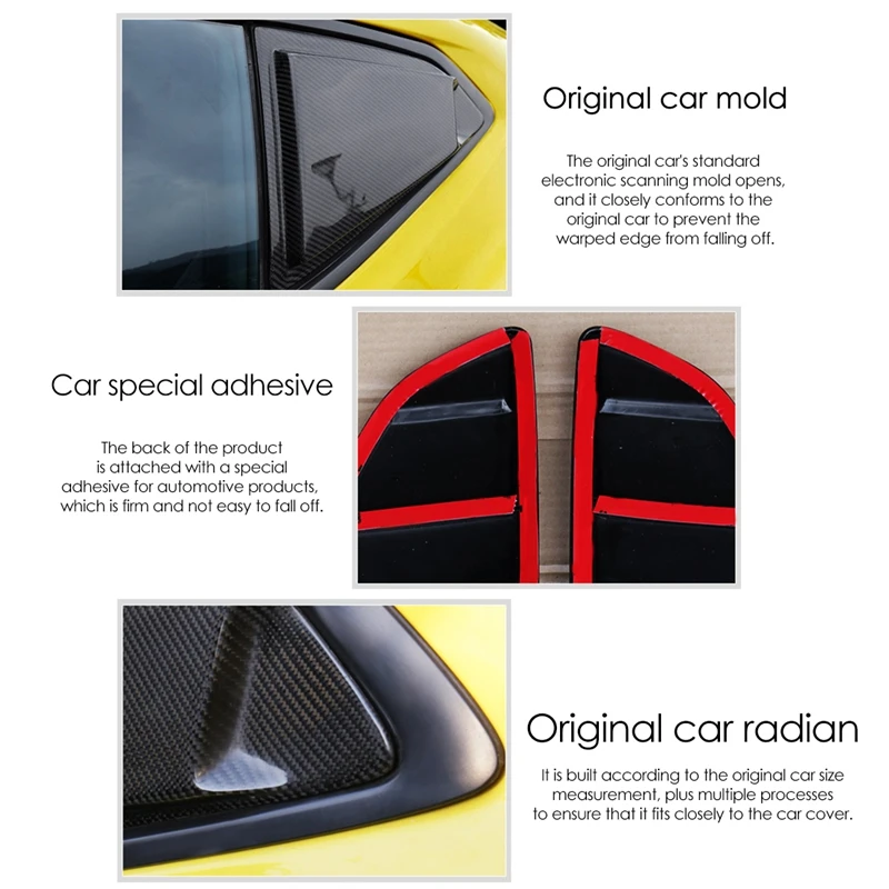 Rear Window Side Louvers Vent Cover Stickers for Chevy Camaro ZL1 2016-2019 Blinds Trim Carbon Fiber | Автомобили и мотоциклы