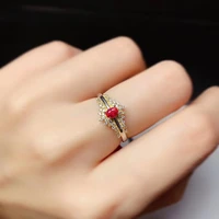 vintage 925 silver ruby ring for party 3mm4mm 100 natural ruby silver ring sterling silver ruby jewelry gift for girlfriend
