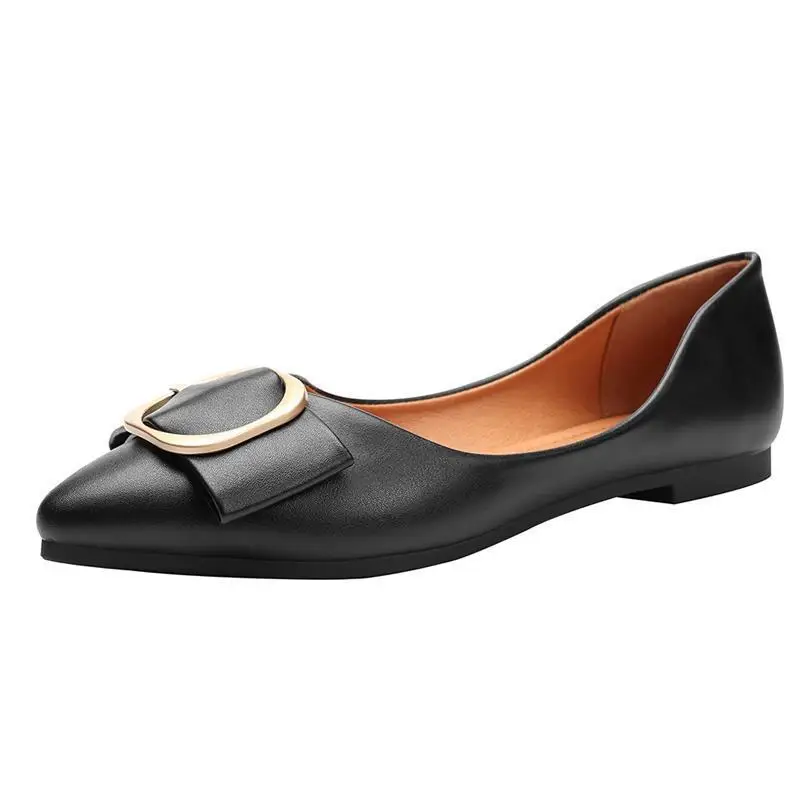 

2019 summer Casual Shoes woman cow leather Flats Fashion Flat Driving Shoes Summer Women dress Shoe