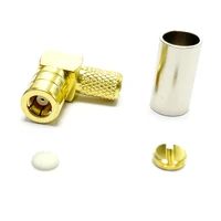 smb female jack rf coax connector crimp for rg58 rg142 lmr195 cable right angle goldplated new wholesale wire terminal