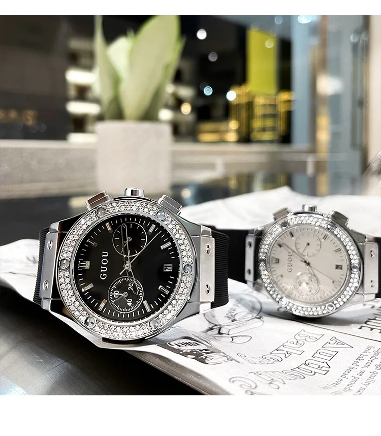 

Big Dial Heavy Industry Watch Silicone Strap Female Personality Cool Handsome Ladies Watch from Seiko Instruments