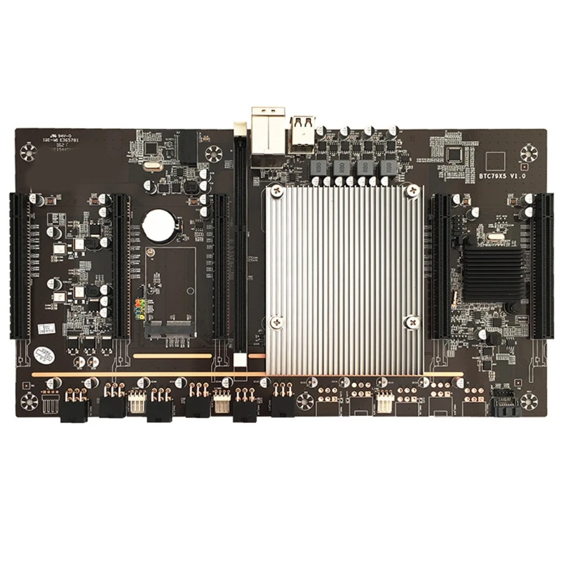 

BTC X79-H61 Miner Motherboard DDR3 In-line 5 PCI-E X8 MSATA3.0 Cryptocurrency Mining BTC Motherboard Support 3060 GPU
