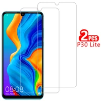 screen protector tempered glass for huawei p30 lite case cover on p30lite p 30 30p light coque huawey huwei hawei huawe huawi 9h