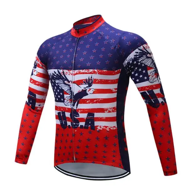 Only jersey Зимняя одежда для велоспорта, Мужская теплая флисовая футболка для горного велосипеда, комплект с нагрудником, профессиональная команда, одежда для велосипеда, mtb, Униформа, спортивный костюм, комплект - Цвет: Only jersey