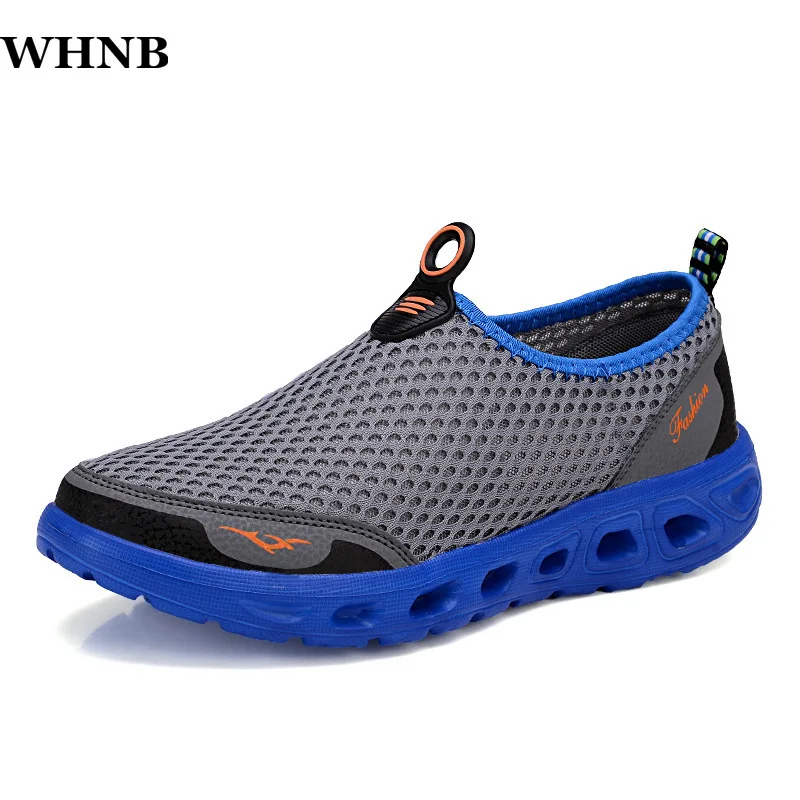 

WHNB Men Summer Casual Shoes Air Mesh Shoes Men Lightweight Breathable Slip-on Flats Chaussure Homme Men Outdoor Wading Shoes