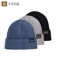 youpin fo mens women caps warm fleece knitted hat outdoor sports windproof casual letter solid slouchy beanie hat caps