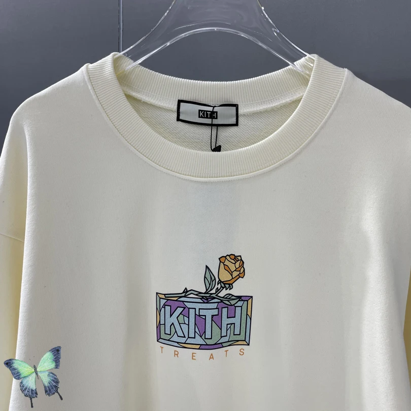 

Свитшот Kith с 3D цветочным принтом для мужчин и женщин, высококачественные свитшоты KITH Treats 1:1