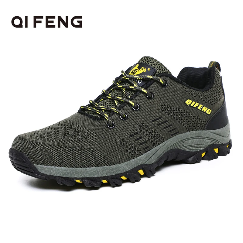 2023 Men Fashion Outdoor Sports Hiking Shoes,Classic Breathable Trekking Footwear, Plus Size Casual Sneakers, Rock Climbing Shoe