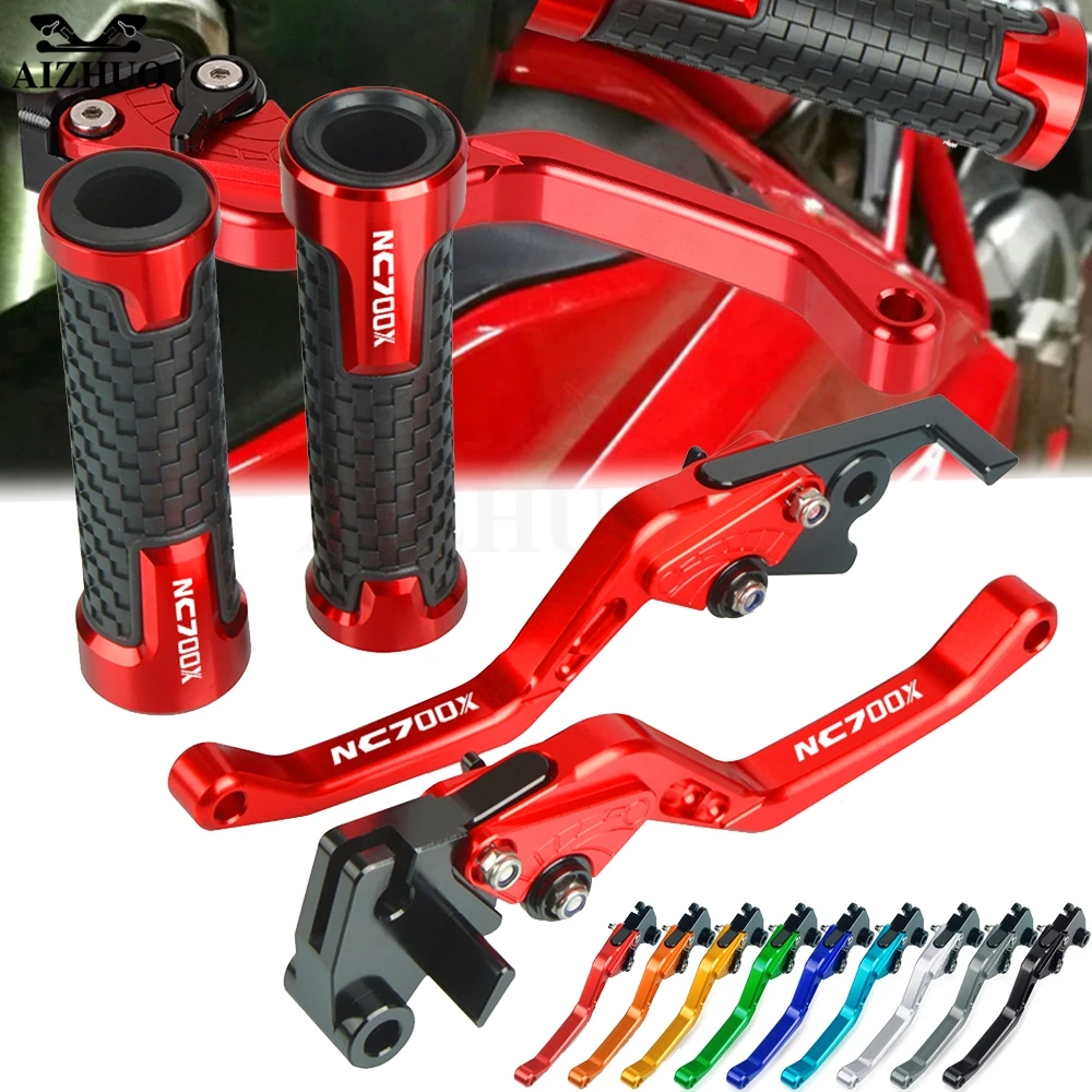 

Motorcycle Accessories FOR HONDA NC700X NC 700X 2012-2013 CNC Brake Clutch Levers 7/8'' Handlebar Handle Grips NC 700 X Logo