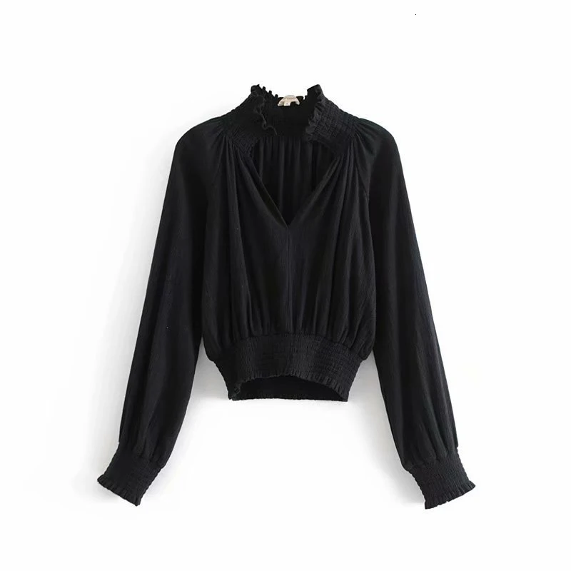 Модные женские блузки от больших мам с глубоким v образным вырезом белые