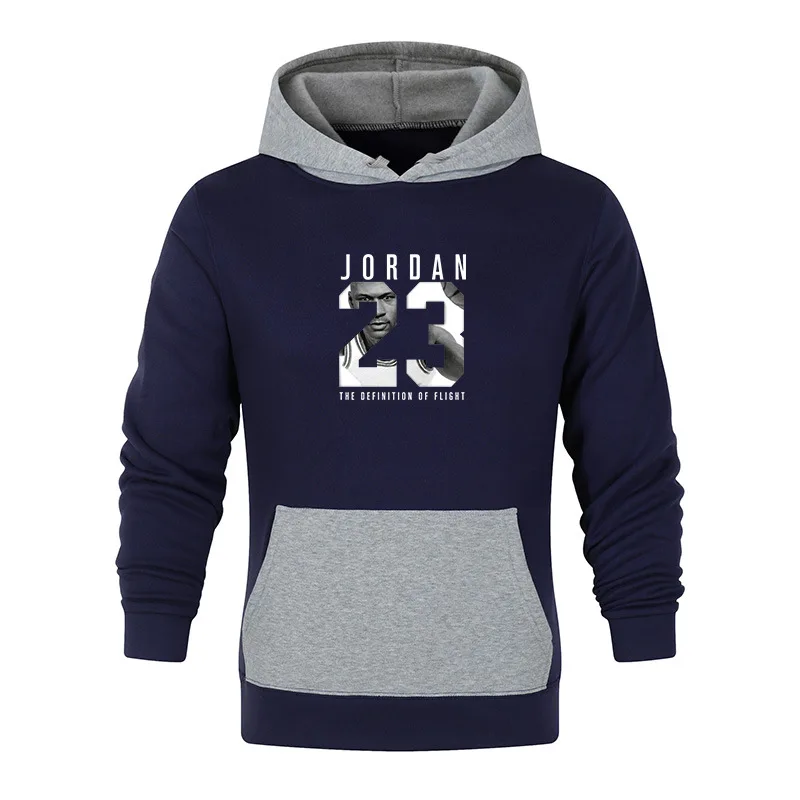 

2021 fashion new men's Hoodie contrast Pullover sportswear print men's autumn Fleece Hoodie contrast Pullover