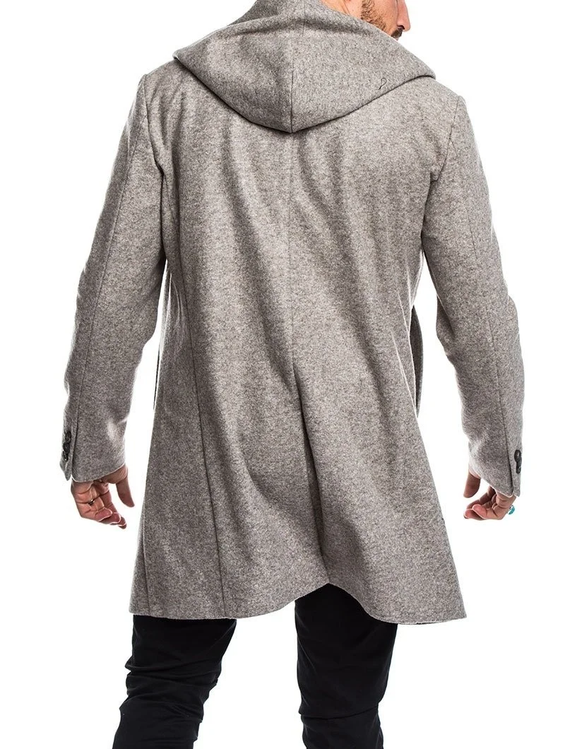 ZOGAA 2019 Hot Sale Autumn Winter Men Hooded Wool Coats High Quality Trench Casual British Style Gentles Slim Fit Overcoats | Мужская