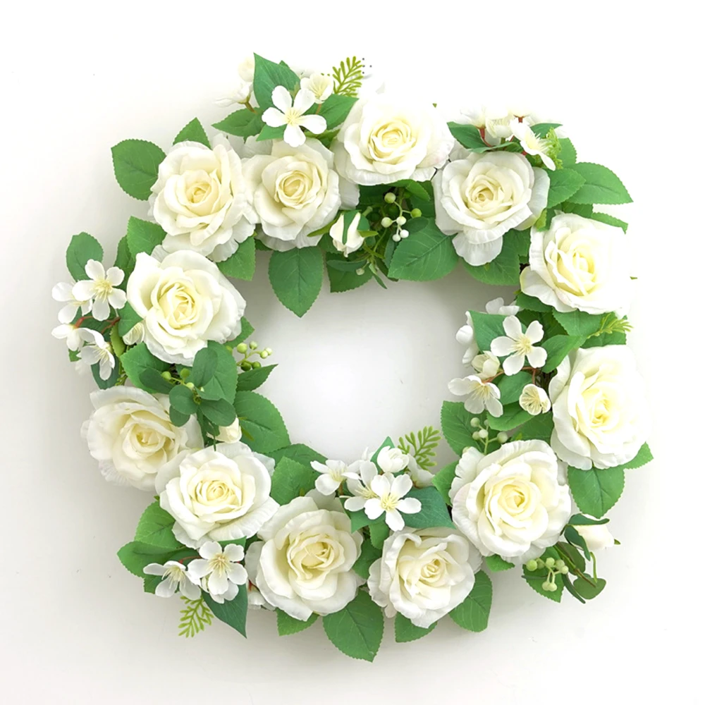 

Потрясающий весенний дверной венок, домашний декор, настенные украшения, винтажные полуручные шелковые цветы, креативные подарки родителя...