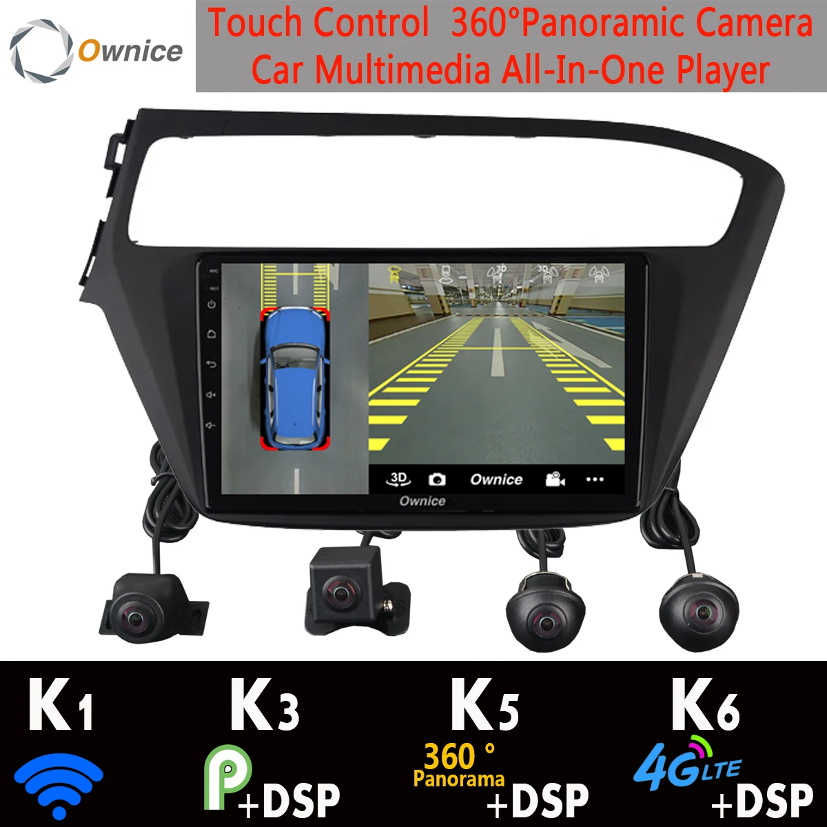 Автомобильный мультимедийный плеер 1DIN Android 360 4 + 64 ГБ GPS|Автомагнитолы| |