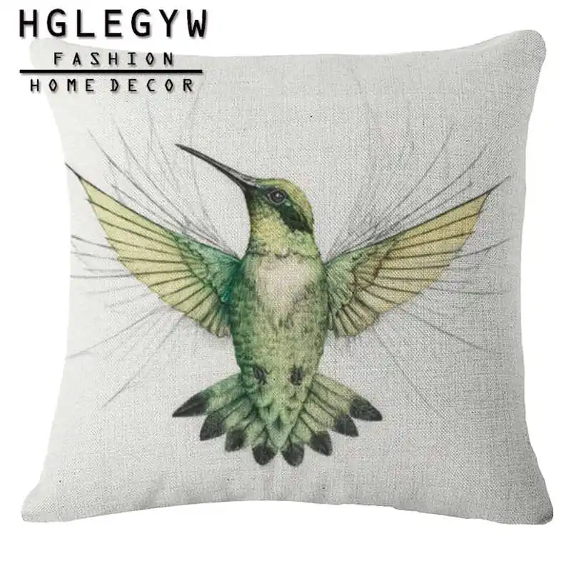 Красочные граффити Колибри наволочка из хлопка и льна с принтом наволочки для