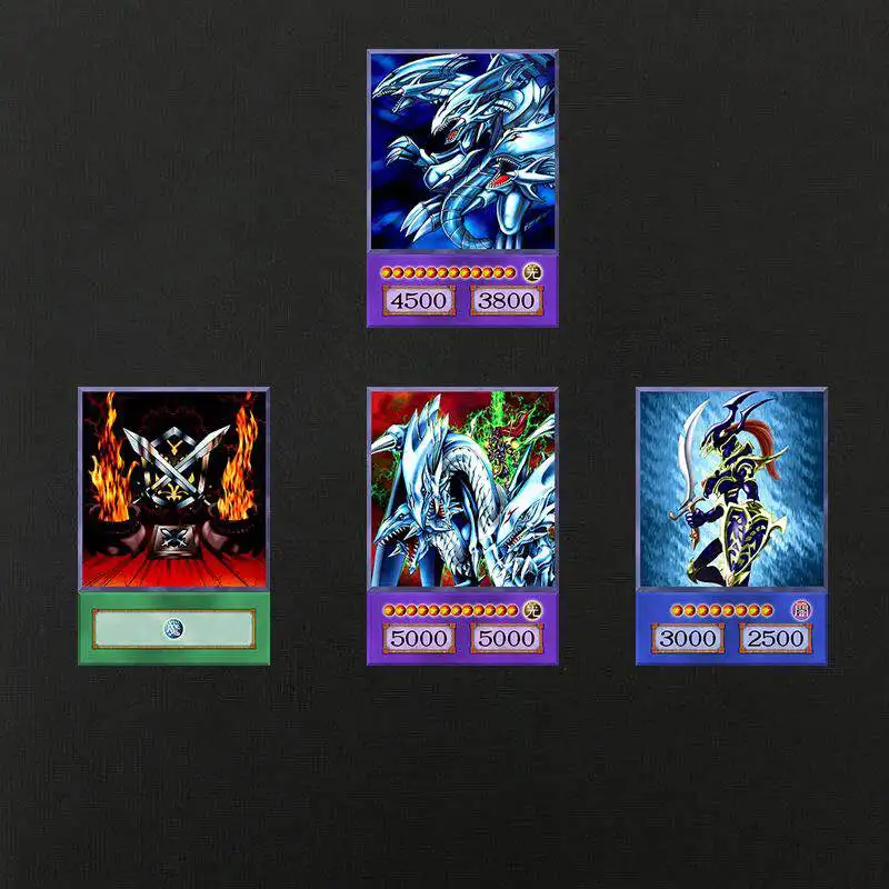 4 шт. карточка в стиле аниме Yu-Gi-Oh потрясающий костюм рыцаря дракона обелиск Yugioh DM