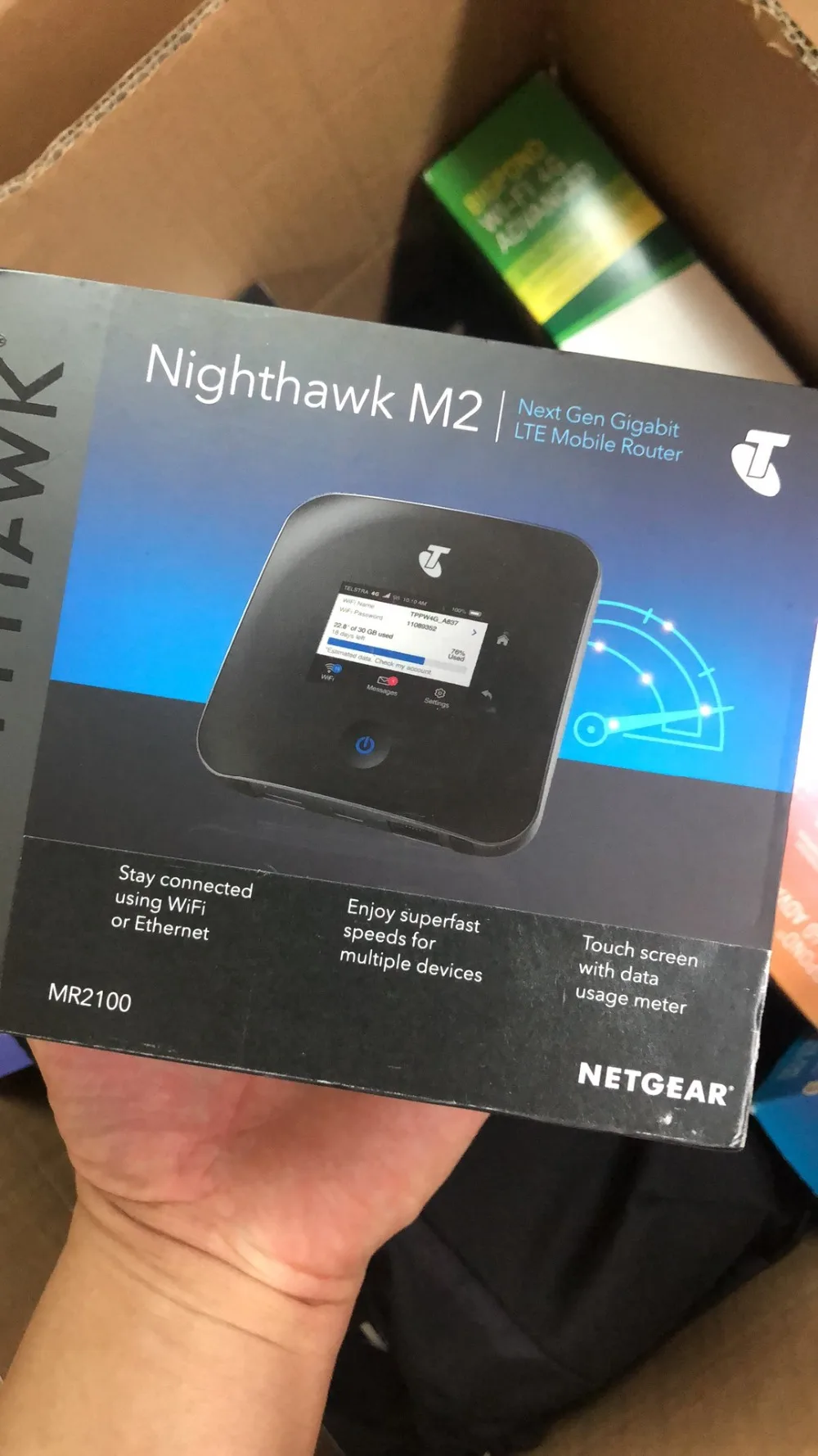 Разблокированный Netgear Nighthawk M2 MR2100 cat20 4GX Gigabit 4G 2 Гбит/с 5CA мобильный 2000 Мбит/с WiFi точка доступа+ 2 шт 5dai антенны