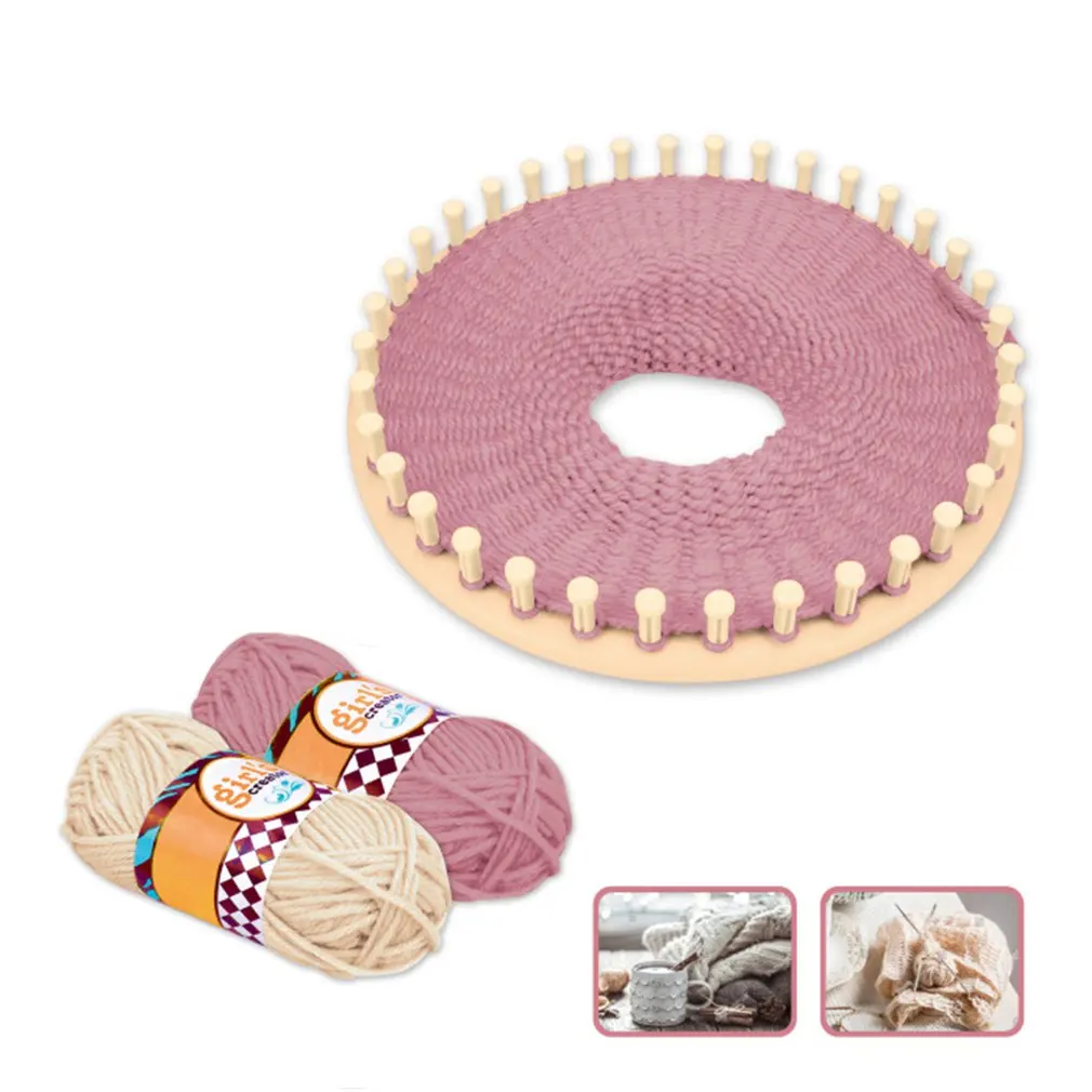 Машинка для вязания шерсти ручной работы 48 спиц цилиндрический шерстяной