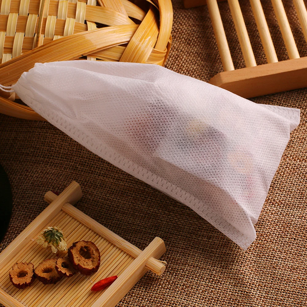 

100Pcs Disposable Tea Bags Filter Bags for Tea Infuser with String Heal Seal, Food Grade Non-woven Fabric Spice Filters Teabags
