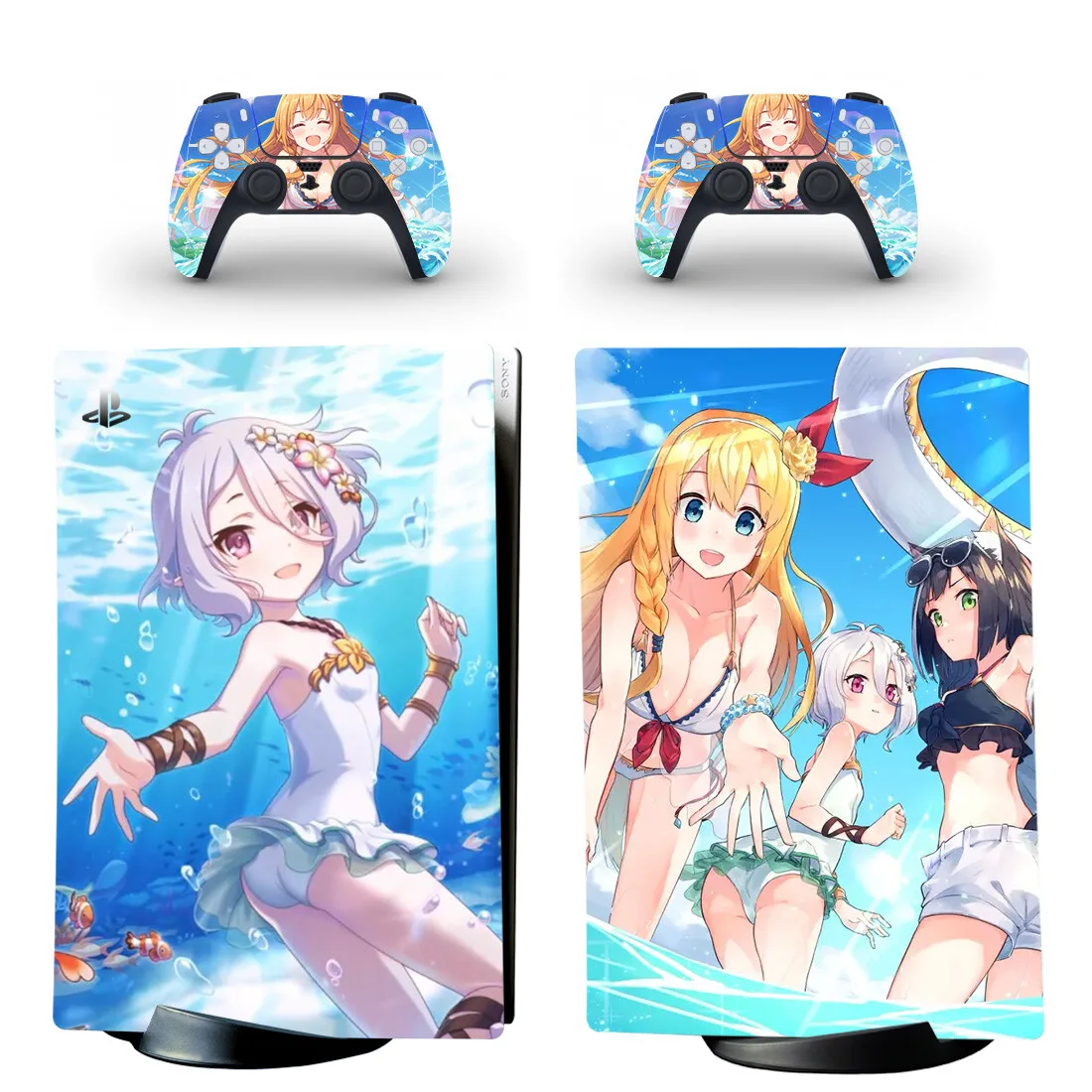 

Anime Cute Bikini Girl PS5 Digital Skin Sticker for Playstation 5 Console & 2 Controllers Decal Vinyl Skins