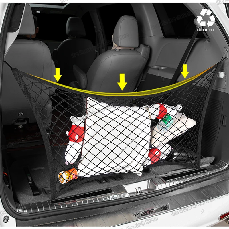 

Lsrtw2017 Nylon Car Trunk Luggage Cargo Net for Toyota Sienna 2011 2012 2013 2014 2015 2016 2017 2018 2019 2020 Accessories