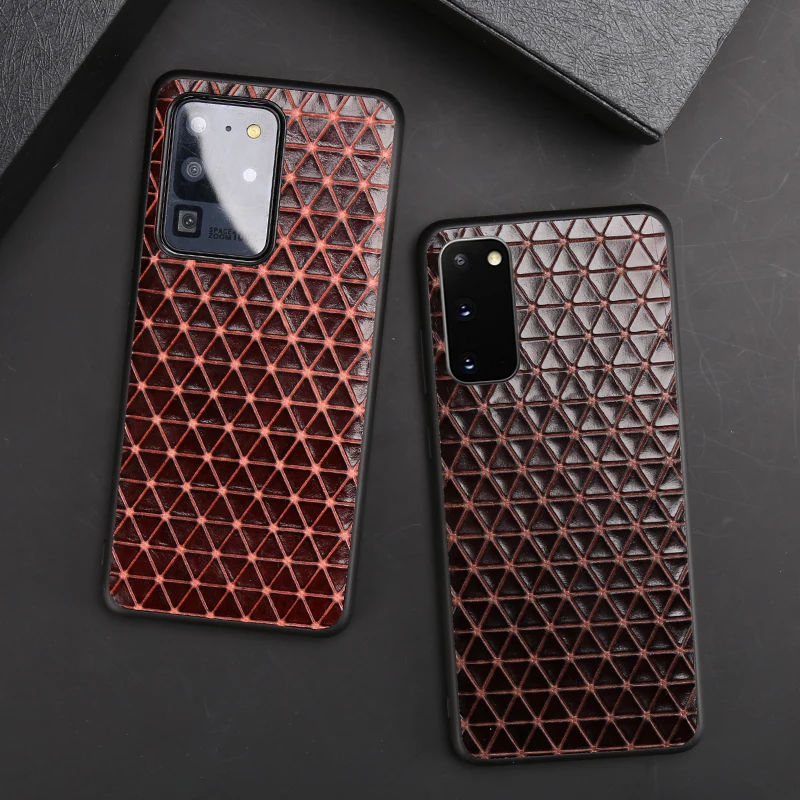 leather Phone Case For Samsung Galaxy S20 ultra S7 S8 S9 S10e s10 Plus Note 8 9 10 plus A70 A30s A50s A51 A71 Cowhide | Мобильные