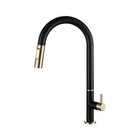 High-End Lead-Free Brass Sensor Kitchen Faucets Pull Out Black Kitchen Faucet Smart Induction Mixed Tap Touch Control Sink Tap